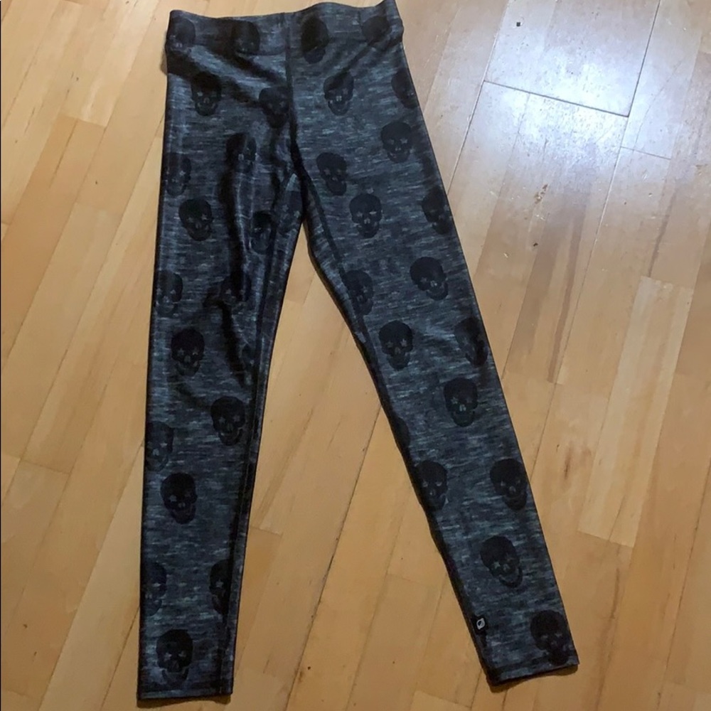 Terez leggings (olive green/black skulls